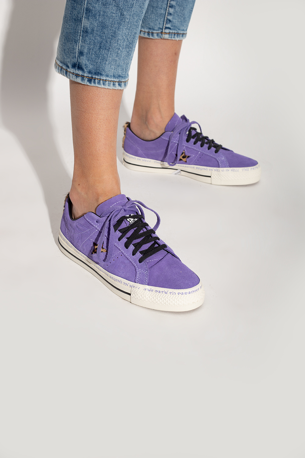 Converse all star ox purple best sale